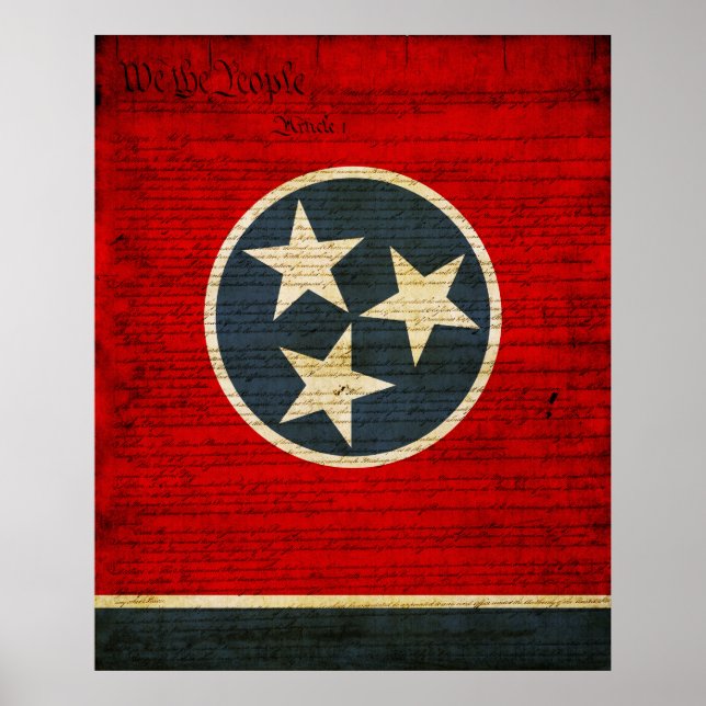 Tennessee Statlig flagga Poster (Framsidan)
