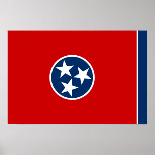 Tennessee Statlig flagga Poster