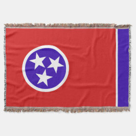 Tennessee Statlig flagga Skriv ut Patriotic Filt