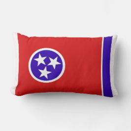 Tennessee Statlig flagga Skriv ut Patriotic Lumbarkudde