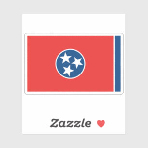 Tennessee Statlig flagga Sticker Klistermärken