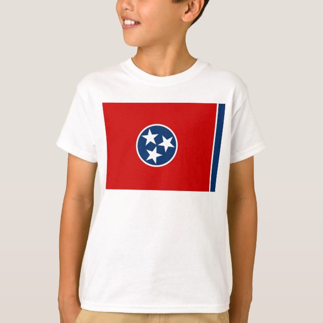Tennessee statlig flagga t shirt (Framsida)
