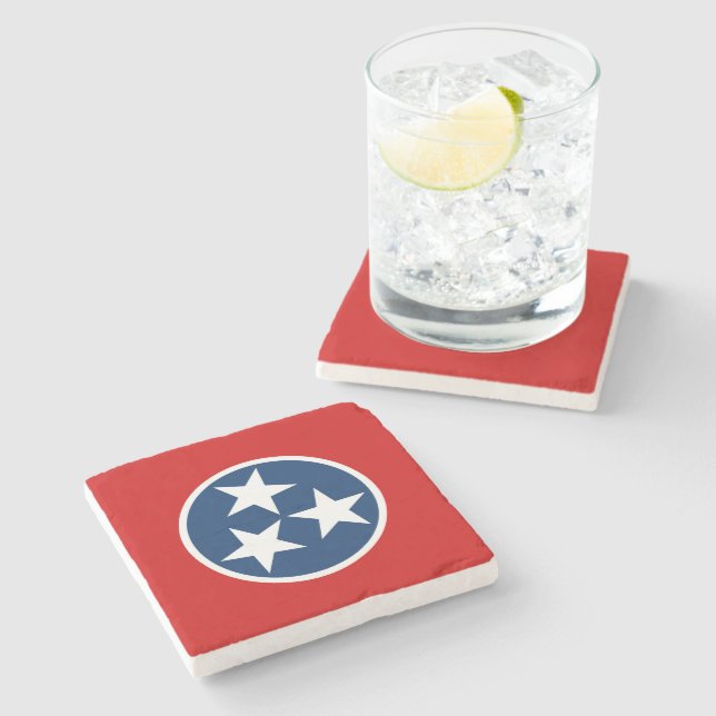 Tennessee statlig flagga underlägg sten (Sidan)