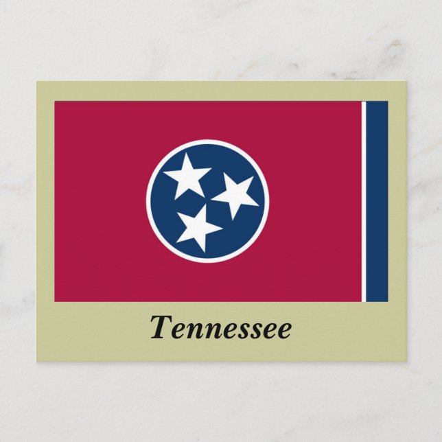 Tennessee Statlig flagga Vykort (Framsida)