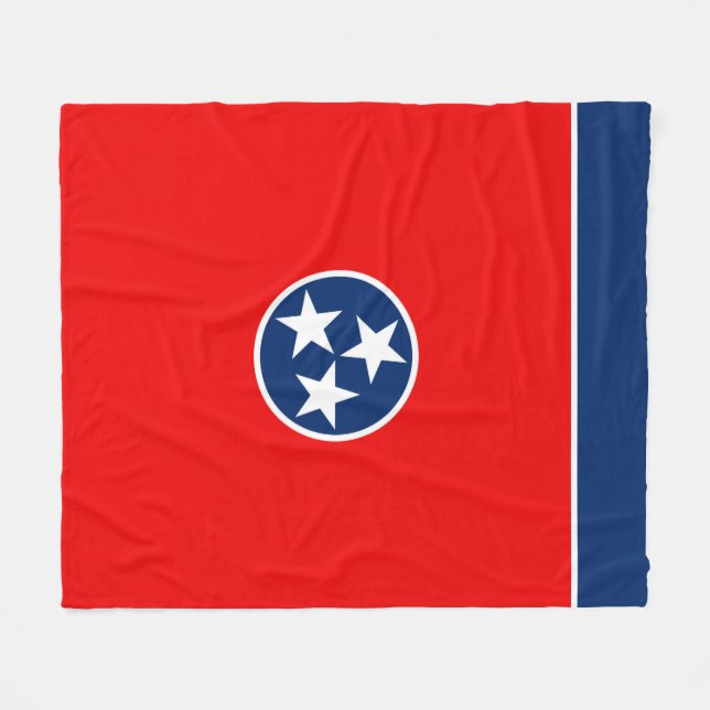 Tennessee statlig flaggadesign fleecefilt (Framsidan (Horisontell))