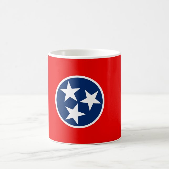 Tennessee statlig flaggadesign kaffemugg (Center)