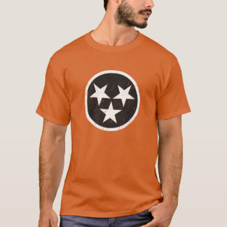 Tennessee statlig flaggasvart & vitGrunge Tee