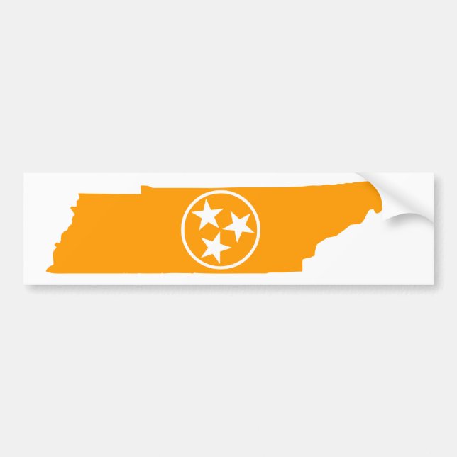 Tennessee statlig orange bildekal (Framsidan)