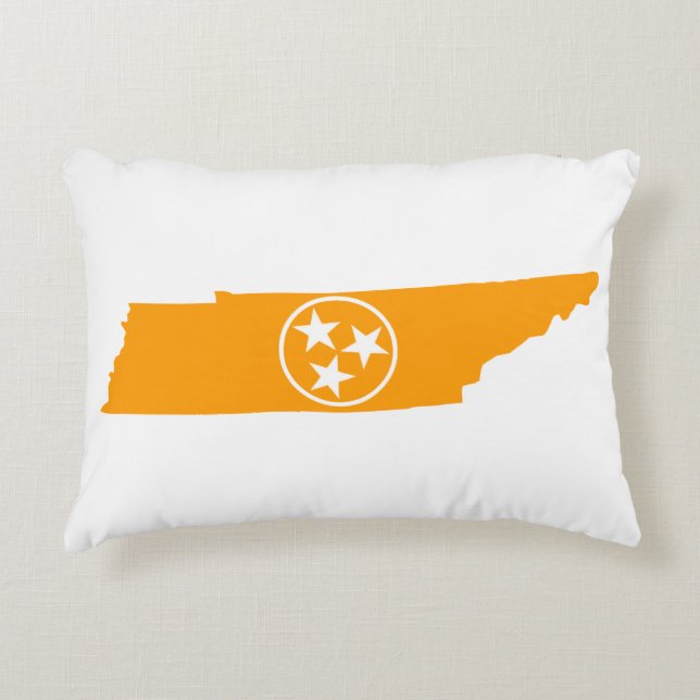 Tennessee statlig orange prydnadskudde (Framsidan)