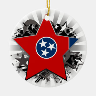 Tennessee stjärna julgransprydnad keramik