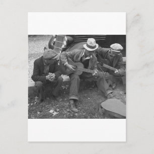 Tennessee Street Musician, 1930s Vykort