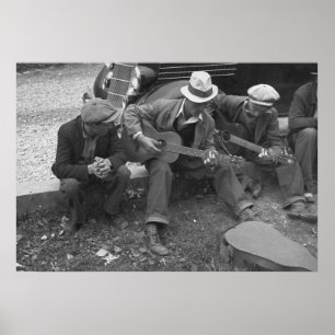 Tennessee Street Musician, 1935 Poster