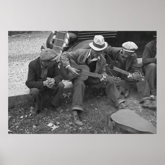 Tennessee Street Musician, 1935 Poster (Framsidan)