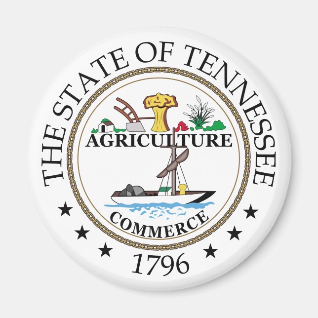 Tennessee-tecken Magnet (Framsidan)