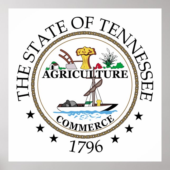 Tennessee-tecken Poster (Framsidan)