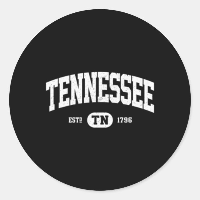 Tennessee Tennessee Tn Runt Klistermärke (Framsida)