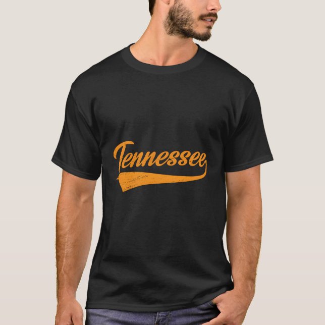 Tennessee Tn Throwback Distress T Shirt (Framsida)