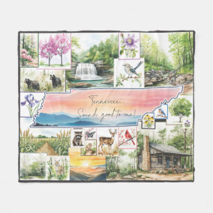 Tennessee Ull Throw Watercolor Fleecefilt