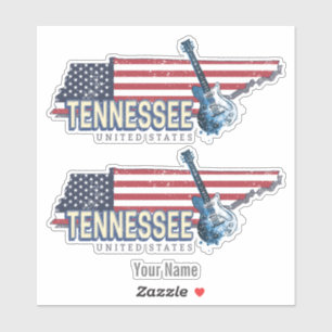 Tennessee United Stater Retro State Vintage USA Klistermärken