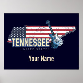Tennessee United Stater Retro State Vintage USA Poster