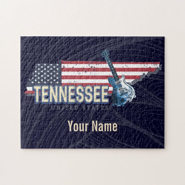 Tennessee United Stater Retro State Vintage USA Pussel (Horisontell)