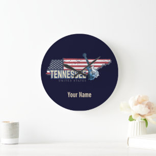Tennessee United Stater Retro State Vintage USA Stor Klocka