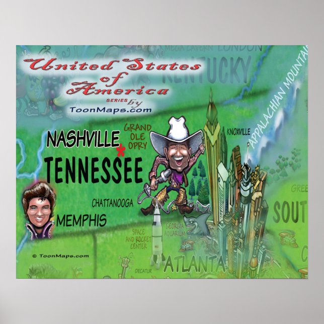 Tennessee USA Poster (Framsidan)
