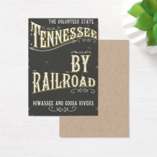 Tennessee USA vintage Railroad poster Visitkort