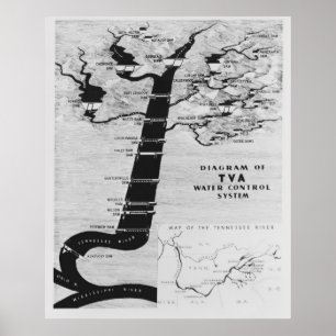TENNESSEE VALLEY AUTHORITY KARTA 1933 POSTER