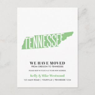 TENNESSEE Vi har flyttat Ny adress New Home Postca Vykort
