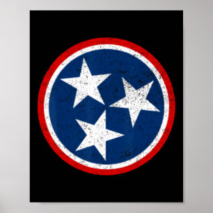 Tennessee Volunteer State - Distress Tristar Fla Poster