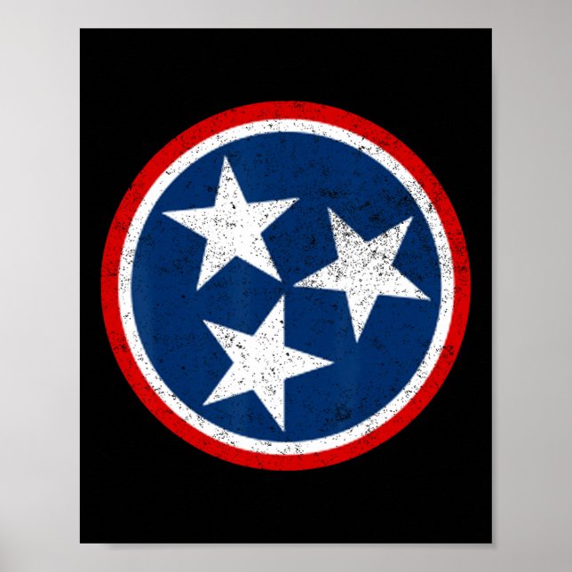 Tennessee Volunteer State - Distress Tristar Fla Poster (Framsidan)