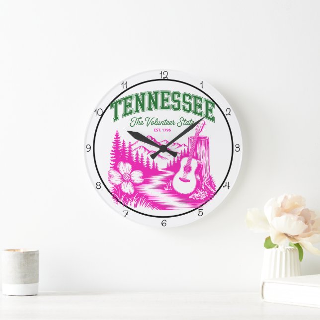 Tennessee Volunteer State Gitarr Stor Klocka (Hem)