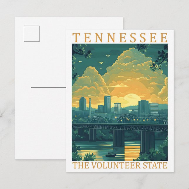 Tennessee Volunteer State USA Travel Ställe Vykort (Fram/baksida)