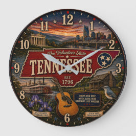 Tennessee Volunteer StateNashville Music City Stor Klocka