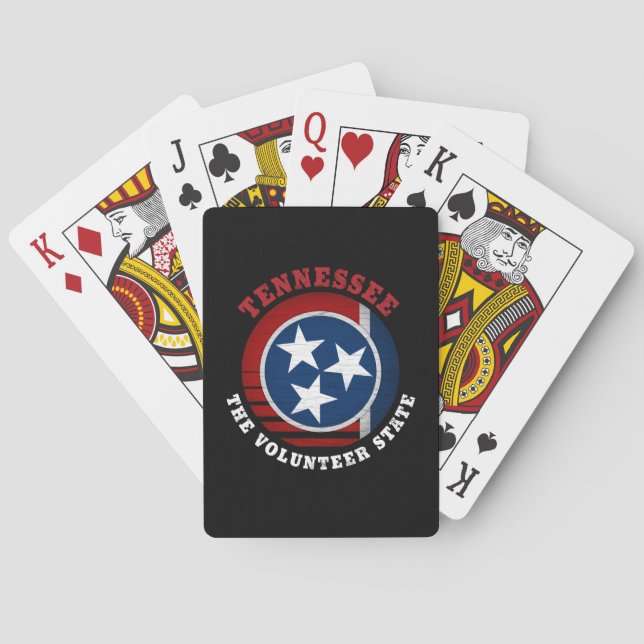 TENNESSEE VOLUNTEER STATLIG FLAGGA CASINOKORT (Baksidan)