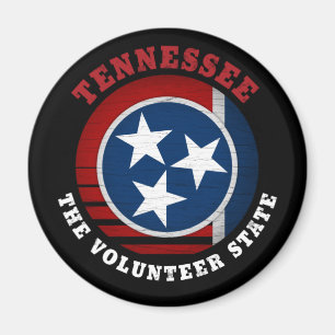 TENNESSEE VOLUNTEER STATLIG FLAGGA MAGNET