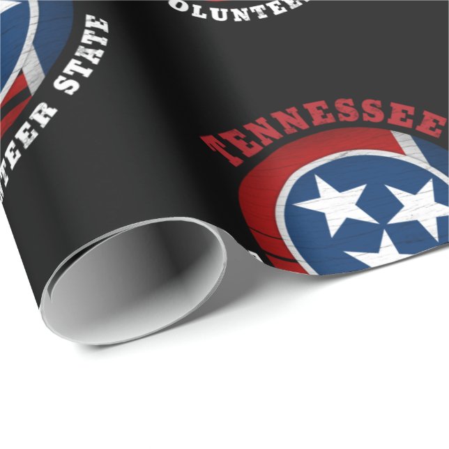 TENNESSEE VOLUNTEER STATLIG FLAGGA PRESENTPAPPER (Rullad Hörn)