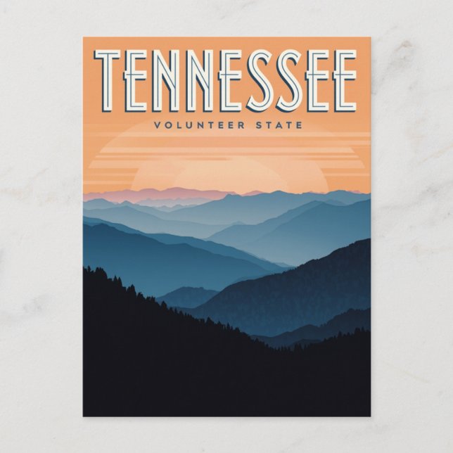 Tennessee Volunteerstaten Vykort (Framsida)
