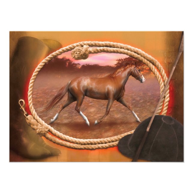 Tennessee Walker Horse "Trotter". Fototryck (Framsidan)