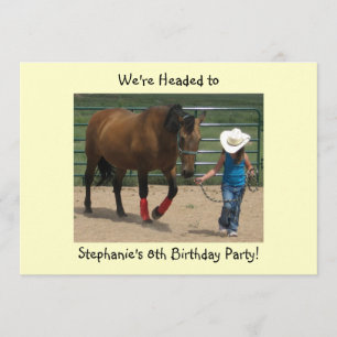 Tennessee Walking Horse and Girl - Party Inbjudningar
