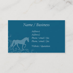 Tennessee Walking Horse Flourish Profile Visitkort