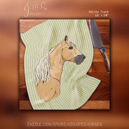 Tennessee Walking Horse Gaited Palomino Stripe Kökshandduk