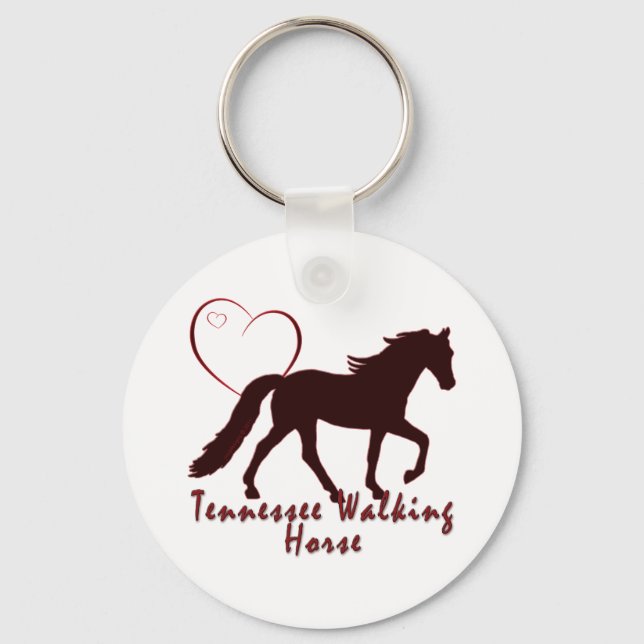 Tennessee Walking Horse Hearts Nyckelring (Framsida)