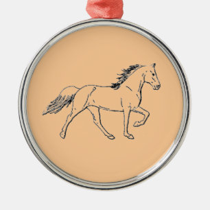 Tennessee Walking Horse Julgransprydnad Metall