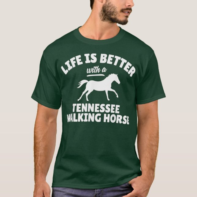 Tennessee Walking Horse Rider Equestrian Riding T Shirt (Framsida)