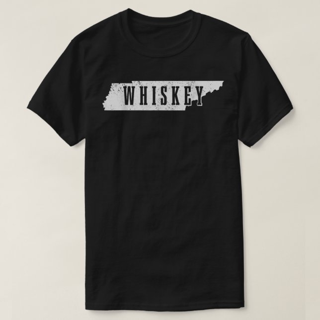 Tennessee Whiskey State Karta Bourbon Whisky Vinta T Shirt (Design framsida)