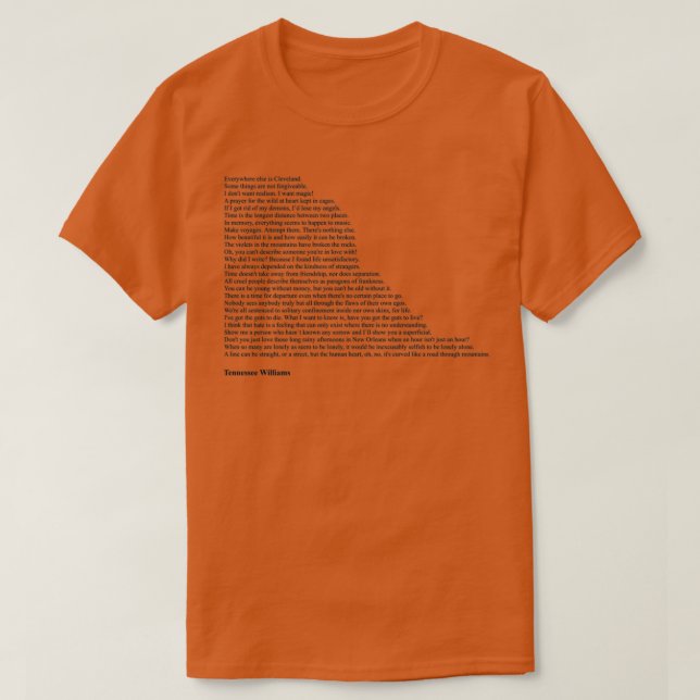 Tennessee Williams Quotes T Shirt (Design framsida)