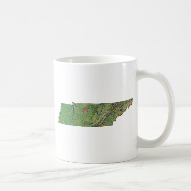 Tennesseean flagga + Kartamugg Kaffemugg (Höger)