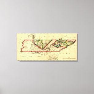 TennesseePanoramic MapTennessee Canvastryck